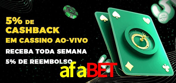 Promoções do cassino ao Vivo afabet